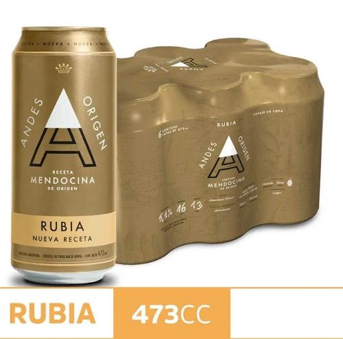 Cerveza Andes Origen Rubia 473cc